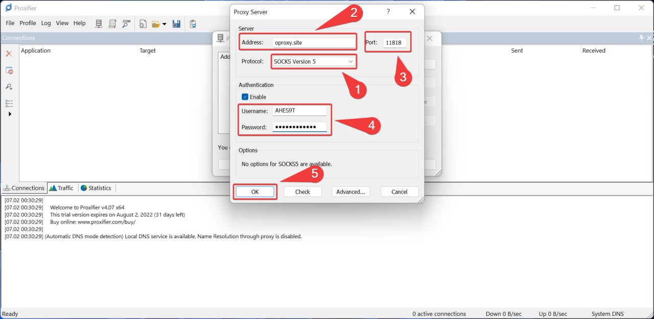 Peculiarities of proxy settings in the Nox App Player emulator