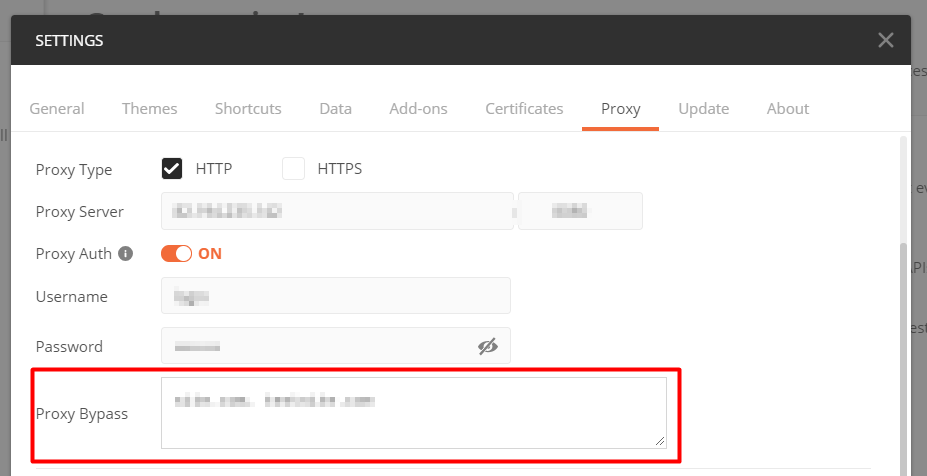 Step-by-step instructions for setting up a proxy in Postman