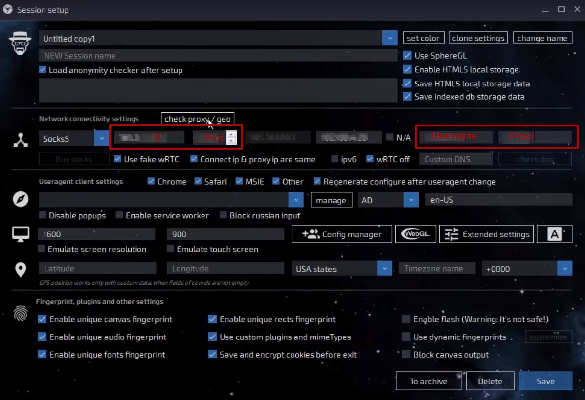 Linken Sphere ip proxy