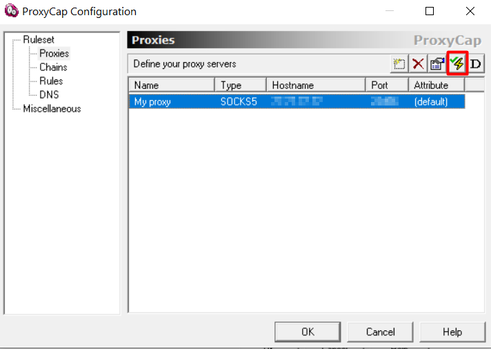 ProxyCap mobile proxy check