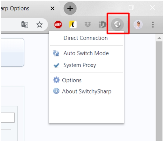 Proxy Switchysharp use