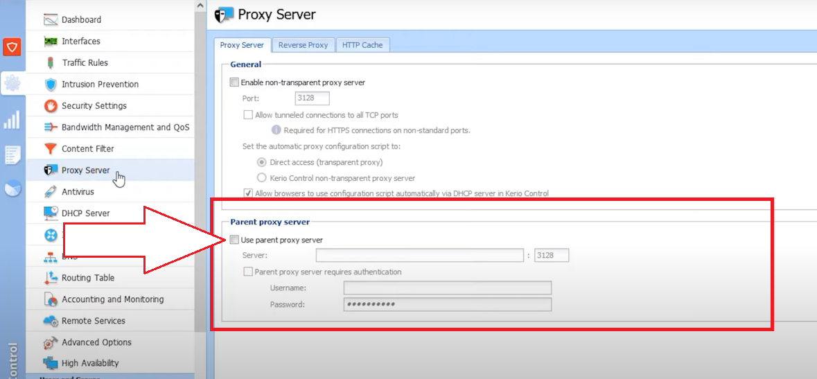 Kerio Control use mobile proxies