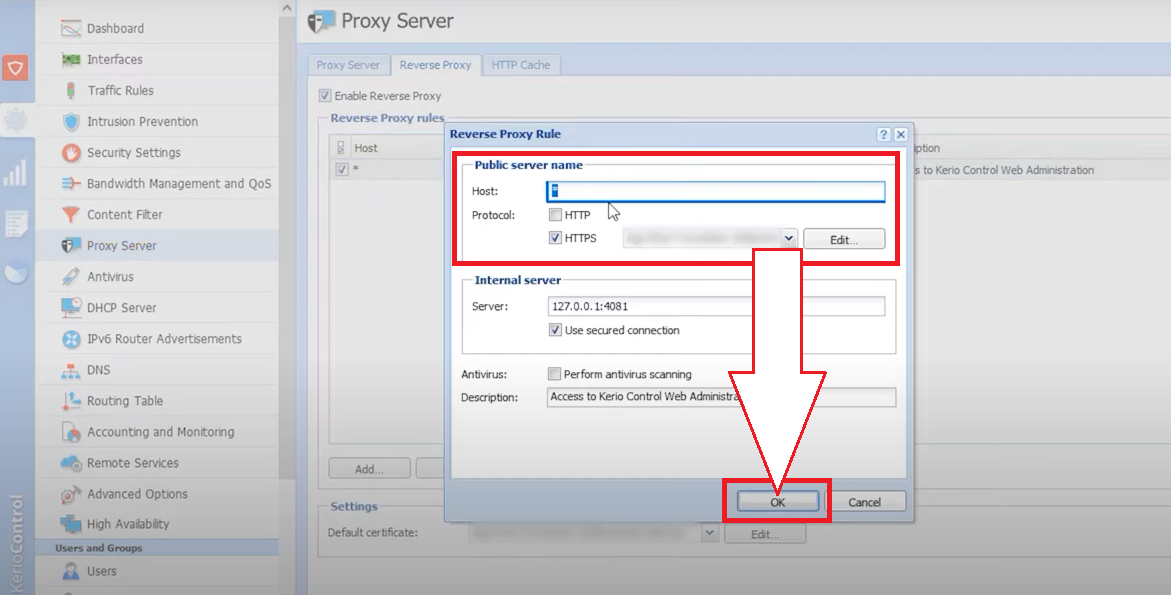 Kerio Control mobile proxy rotation