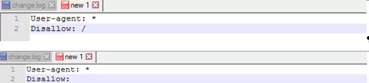 Robots.txt set Disallow rule
