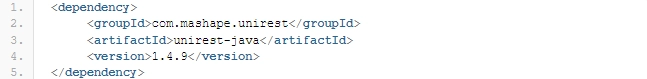 Java RESTful API add dependencies tag