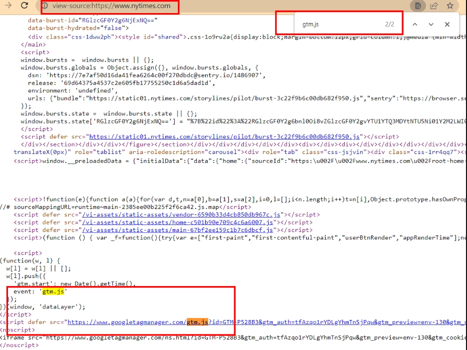 Google Tag Manager checking for presence on site
