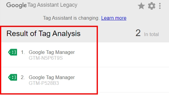 Google Tag Manager check with Google Tag Assistant
