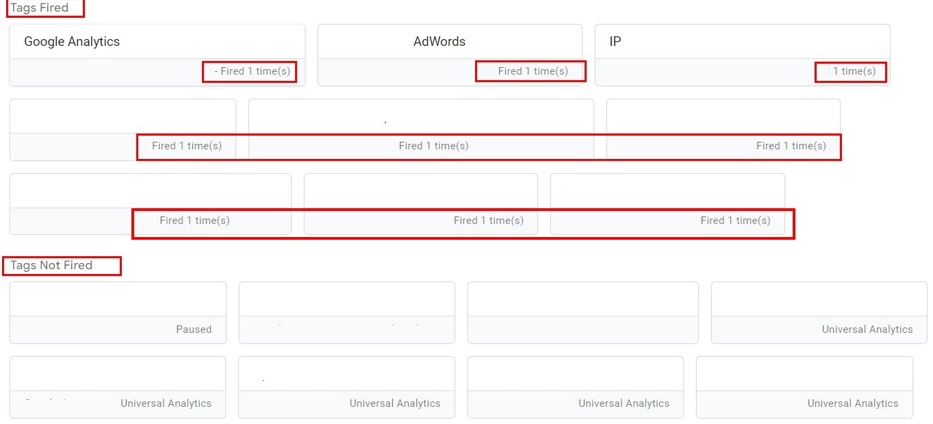 Google Tag Manager debug console check