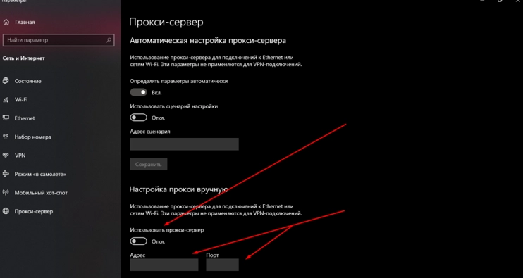 Brave browser set proxy parameters