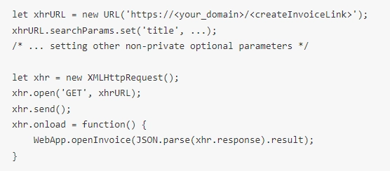 Web App enable built-in payment