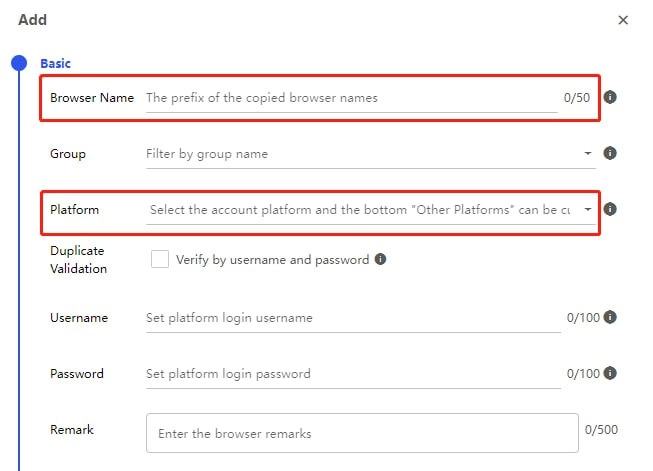 Proxy IP button in BitBrowser