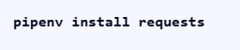 Requests in Python: installing the library via the Pipenv virtual environment
