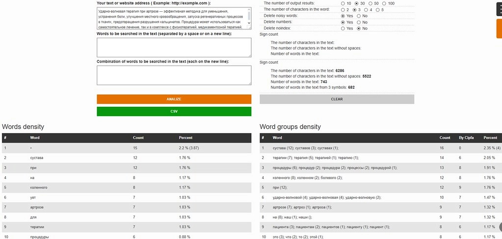 Simple SEO Tools: Text Analysis