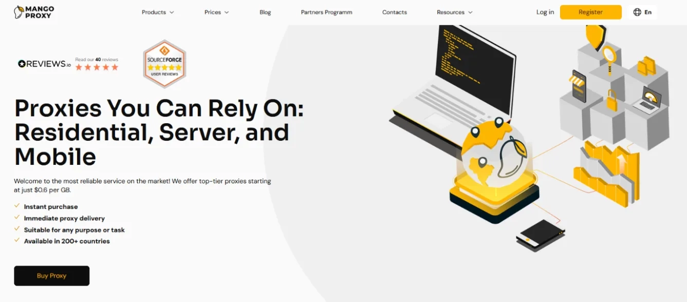 MangoProxy website