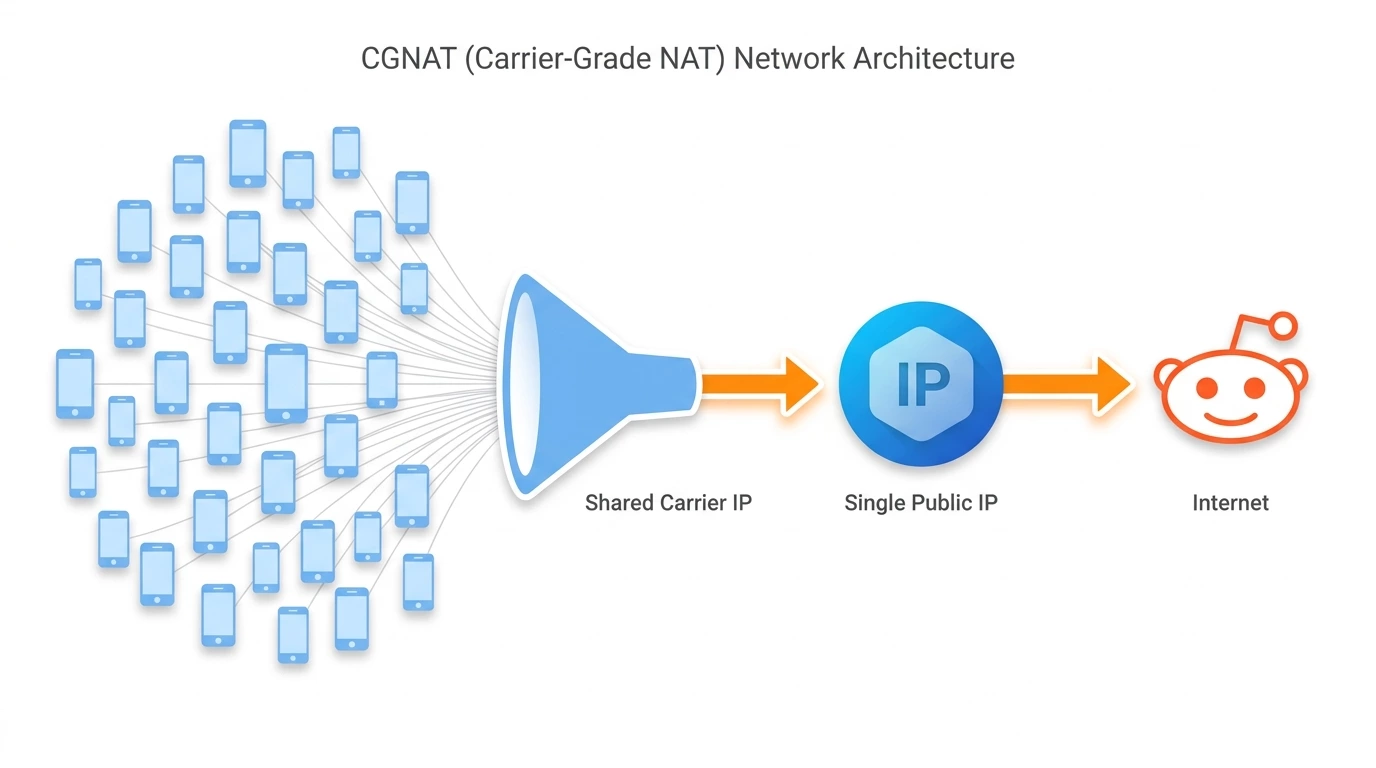 CGNAT and Reddit: Why Carrier-Grade NAT Makes Mobile Proxies Safer for Multi-Accounting