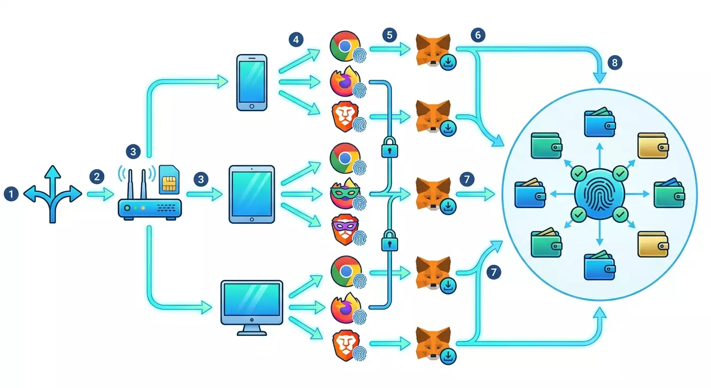 MetaMask и Web3-кошельки через мобильные прокси: безопасный мультиаккаунт